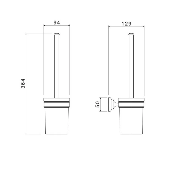 Ершик Акватек Классик хром AQ4510CR (детальная фотография), современные, hi-tech