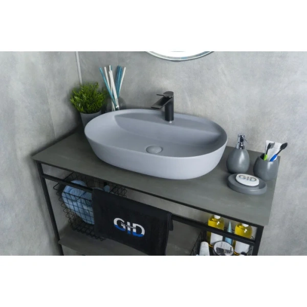 Раковина GID Lago Gm1346 61 см серая 53341 (детальная фотография), другие