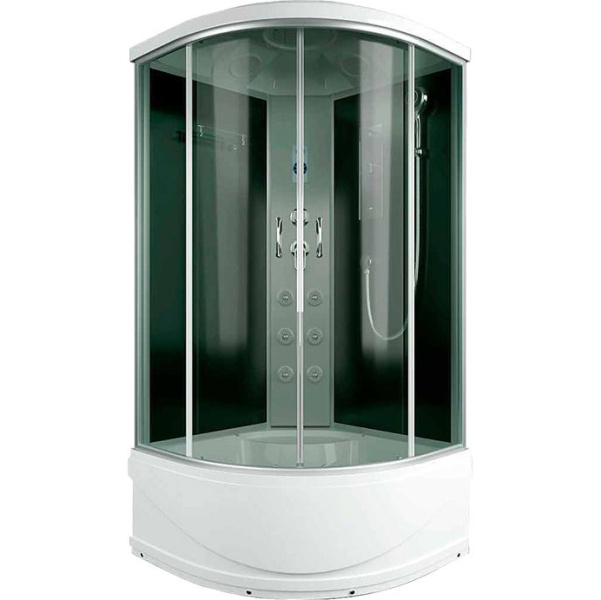 Душевая кабина Erlit Comfort ER4509TP (детальная фотография), стеклянные, прозрачные, матовые