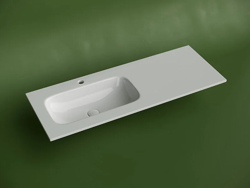 Раковина Ceramica Nova Grace 121 см левая CN7020 (детальная фотография), встраиваемые (в столешницу)