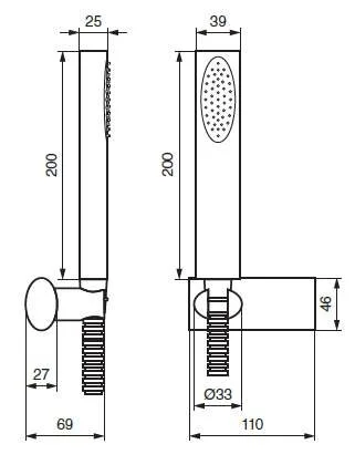 Душевая лейка Emmevi CR141 141CR (детальная фотография), душевые комплекты, наборы