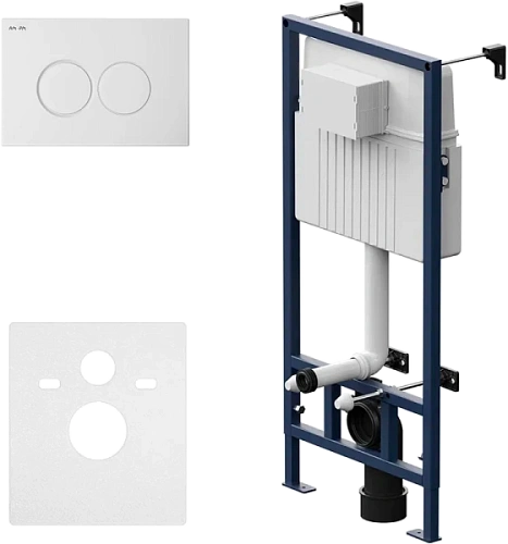 Инсталляция для унитаза Am.Pm ProC с клавишей смыва глянцевый белый - фото 2