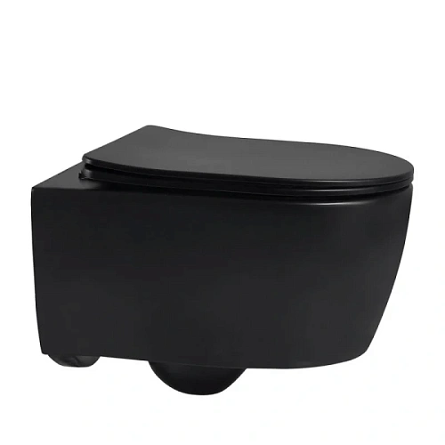 Унитаз подвесной Abber BEQUEM черный матовый - фото 2