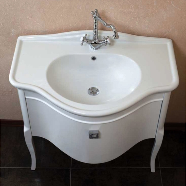 Раковина со столешницей, 1 отверстие под смеситель, La Beaute Nicole CON90B1 (детальная фотография), по запросу