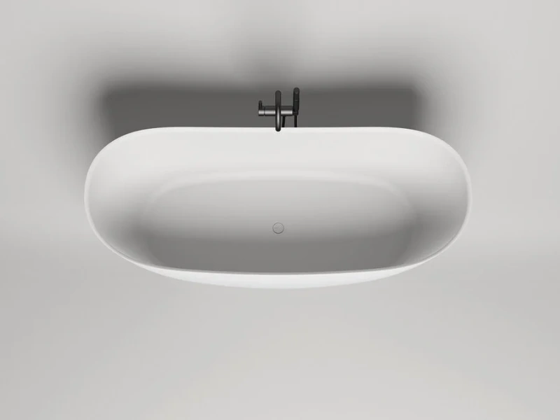 Ванна из искусственного камня Salini Noemi 185x80 см покраска по RAL полностью 101811GF (детальная фотография), овальные