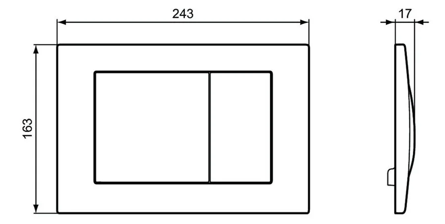 Клавиша смыва Ideal Standard ProSys Septa Pro инфракрасная, антивандальная R0131AA (детальная фотография), нет в наличии