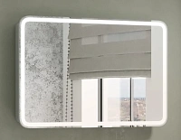 Зеркальный шкаф с подсветкой Misty Токио 90 см прямоугольный