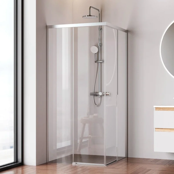 Душевой уголок Am.Pm X-Joy 90x90 см профиль хром матовый W94G-403-9090-МТ1К (детальная фотография), 90х90