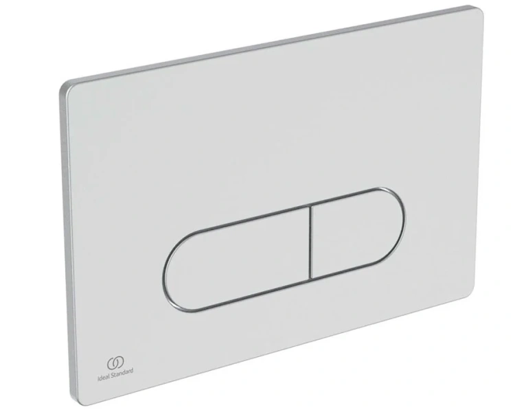 Клавиша смыва Ideal Standard ProSys Oleas матовый хром R0116JG (детальная фотография), слив эконом-стандарт с двумя клавишами