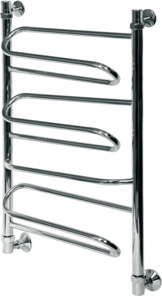 Полотенцесушитель водяной Ника Curve 50x40 см хром ЛЗТ 50/40 (детальная фотография), современные, hi-tech