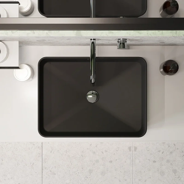 Раковина Aqueduto ESPIRAL 50 см черная матовая ESP0440 (детальная фотография), черные