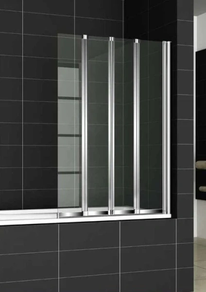 Шторка для ванны Cezares Pratico 100х140 см универсальная PRATICO-V-4-100/140-C-Cr (детальная фотография)