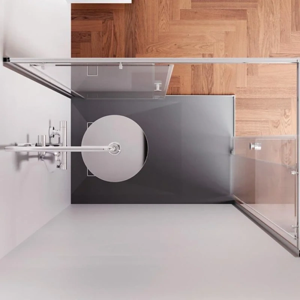 Душевой уголок Am.Pm X-Joy 120x80 см профиль хром, стекло прозрачное W94G-403-12080-MТ (детальная фотография), 120х80