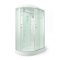 Душевая кабина правосторонняя, задняя стенка белая, стекло матовое, Erlit Comfort ER4512PR-C3