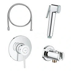Гигиенический душ со смесителем Grohe BauClassic хром