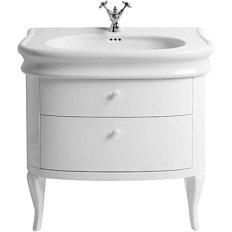 Тумба под раковину напольная Simas Lante 82 см белая глянцевая