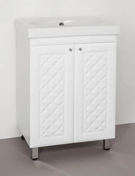 Тумба с раковиной напольная Style Line Канна ЛС-00000726 60 см с дверцами (детальная фотография)