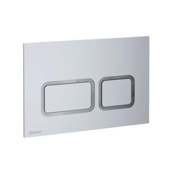 Клавиша смыва Ravak сатин X01739 (детальная фотография), слив эконом-стандарт с двумя клавишами