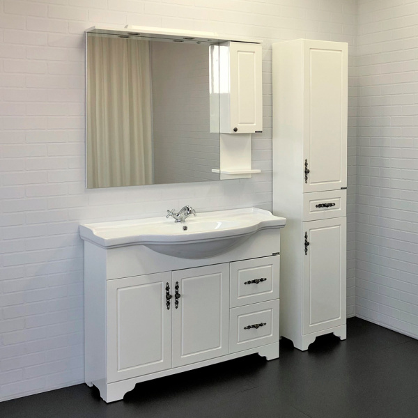 Зеркальный шкаф с подсветкой Comfortу Севилья 100 см слоновая кость 00003132628CF (детальная фотография), в наличии