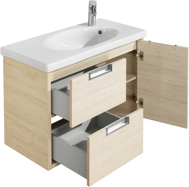 Тумба под раковину подвесная Roca Etna 80 см дуб верона 857301445 (детальная фотография), современная, hi-tech