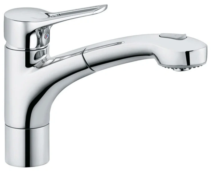 Смеситель для кухни Kludi MX 39941 с выдвижным изливом (детальная фотография), современные, hi-tech