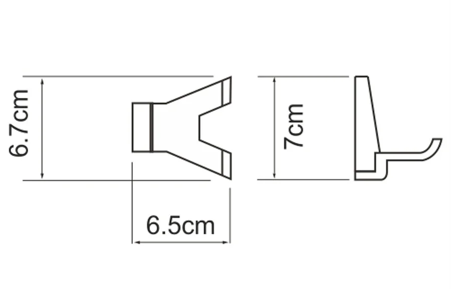 Крючок для ванной WasserKRAFT Abens двойной K-3223D (детальная фотография), современные, hi-tech