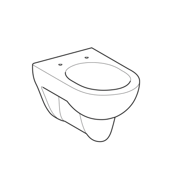 Унитаз подвесной Geberit Renova Nr.1 без сиденья 203040000 (детальная фотография), без бачка, со скрытым бачком