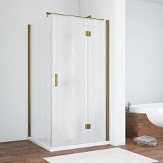 Душевой уголок профиль бронза стекло шиншилла Vegas-glass