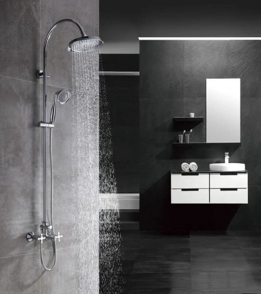 Душевая стойка, хром Lemark Duetto LM5762C (детальная фотография), современные, hi-tech