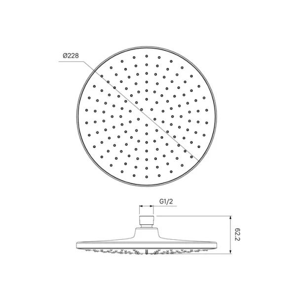 Верхний душ IDDIS Optima Home хром OPH22CRi64 (детальная фотография), верхние души