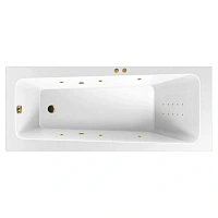 Ванна гидромассажная Excellent Ava Line Nano 160 x 70 см, белый/золото, WAEX.AVA16.LINENANO.GL