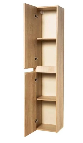 Шкаф-пенал подвесной Belbagno Kraft 33 см rovere nebrasca nature левосторонний KRAFT-1600-2A-SC-RNN-L (детальная фотография), современные, hi-tech