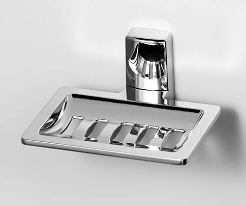Мыльница WasserKRAFT Leine K-5069 решетка (детальная фотография), хром, комбинированные