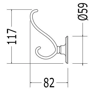 Крючок для ванной Devon&Devon Old Navy MIL612 (детальная фотография), классические, ретро