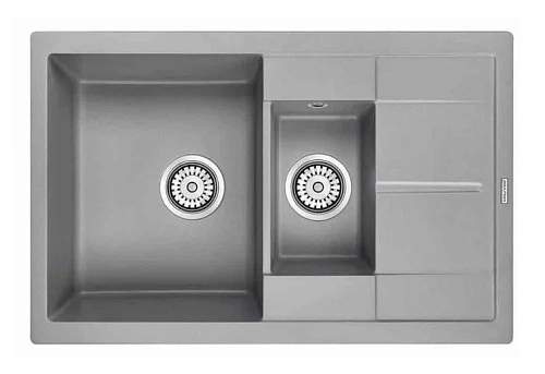 Мойка для кухни Paulmark Feste 77 см серый металлик - фото 7