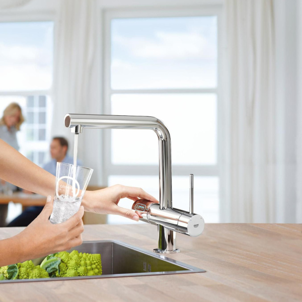 Смеситель для кухни,хром, GROHE Blue Minta Pure 31345002 (детальная фотография), современные, hi-tech