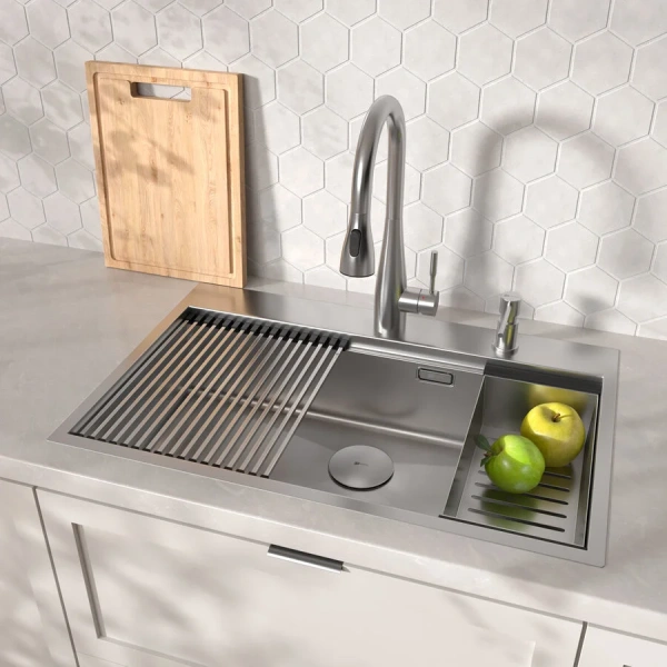 Мойка для кухни Lemark Iordana 78 см сталь 9937117 (детальная фотография), другие
