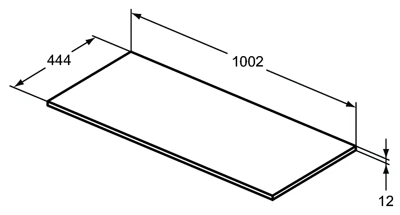 Столешница Ideal Standard Tonic II 100 см светло-серое дерево R4323FE (детальная фотография), нет в наличии