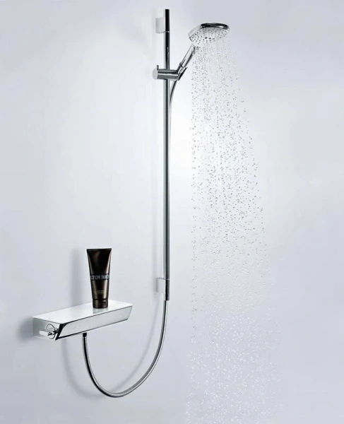 Душевой набор хром-белый Hansgrohe Raindance Select 26623400 (детальная фотография), современные, hi-tech