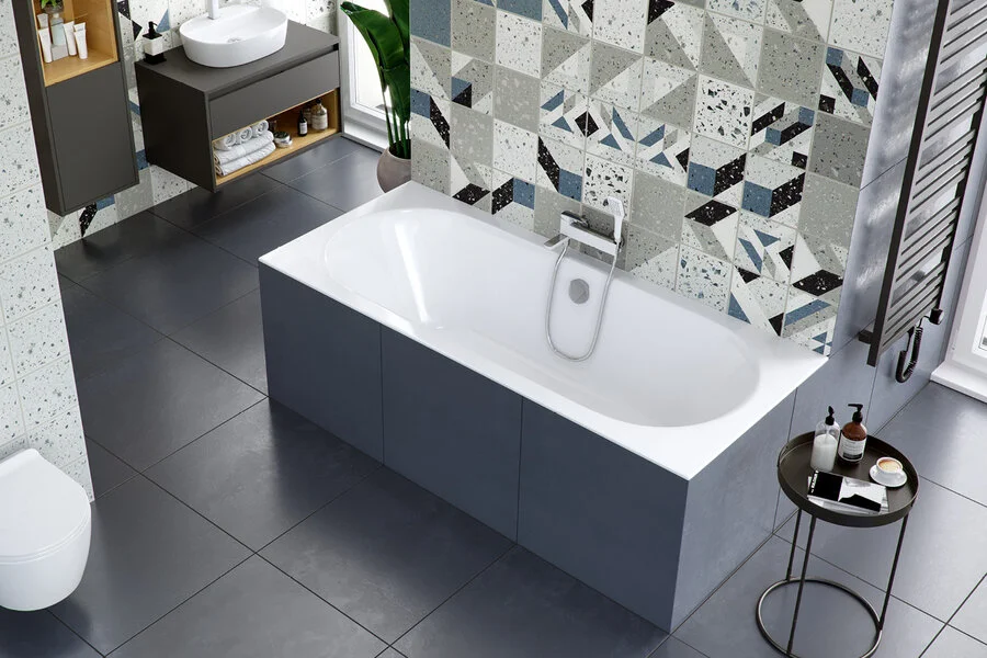 Ванна акриловая Excellent Oceana Slim 180 х 80 см, белая, WAEX.OCE18WHS (детальная фотография), современныe, hi-tech