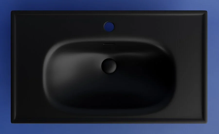 Раковина Ceramica Nova Sabo 80 см черная матовая CN13002MB (детальная фотография), черные