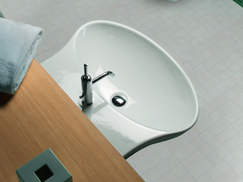 Раковина Hatria Nido Y0QX01 70х50 см (детальная фотография), современные, hi-tech