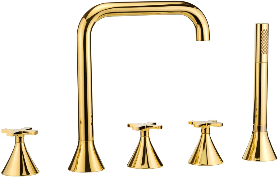 Смеситель для ванны Migliore Sirius золото 28172 (детальная фотография), современные, hi-tech