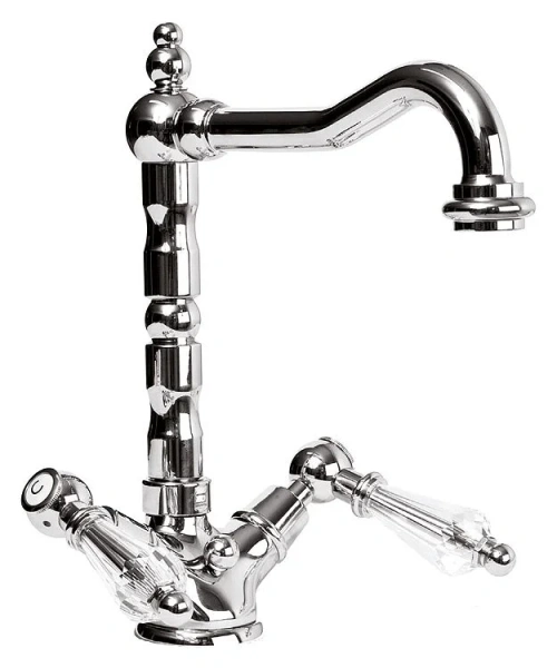 Смеситель для раковины Cezares Diamond хром, ручка Swarovski DIAMOND-LS2-01-Sw (детальная фотография)