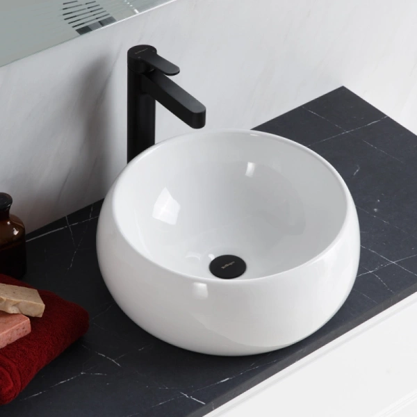 Раковина BelBagno 40 см белая BB1065 (детальная фотография), керамические