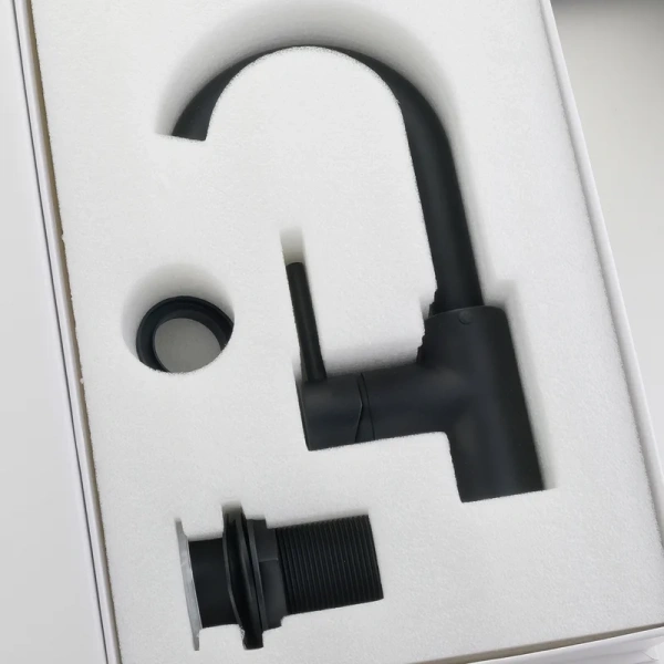 Смеситель для раковины Migliore Fortis черный матовый 31542 (детальная фотография), современные, hi-tech