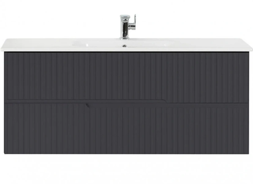 Тумба под раковину подвесная Cezares Duet 117 см Grafito DUET-1200-2C-SO-GR-P (детальная фотография)