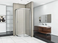 Душевой уголок Cezares Pratico 90х90 см рифленое стекло, профиль хром