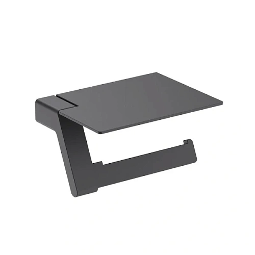 Бумагодержатель Timo Selene черный - фото 2