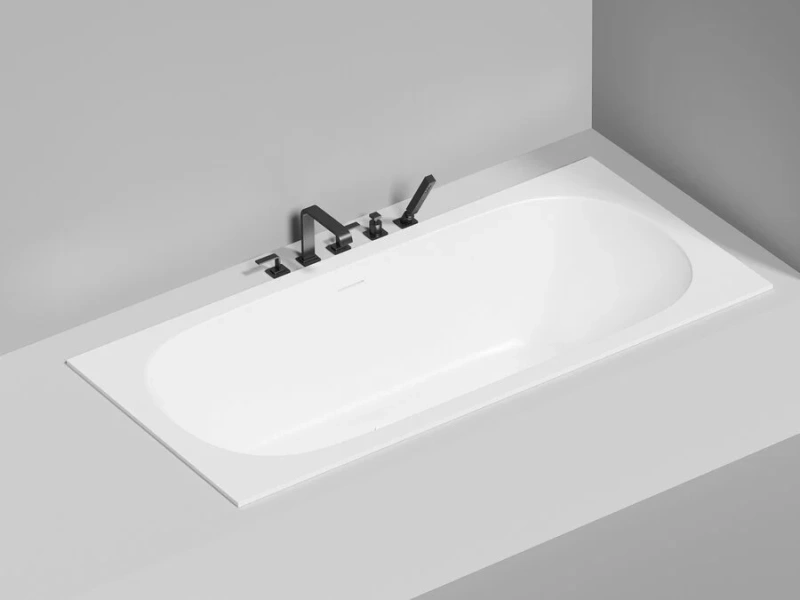 Ванна из искусственного камня Salini Ornella Axis Kit 190x90 см S-Sense (Sapirit) матовый 103512M (детальная фотография), прямоугольные